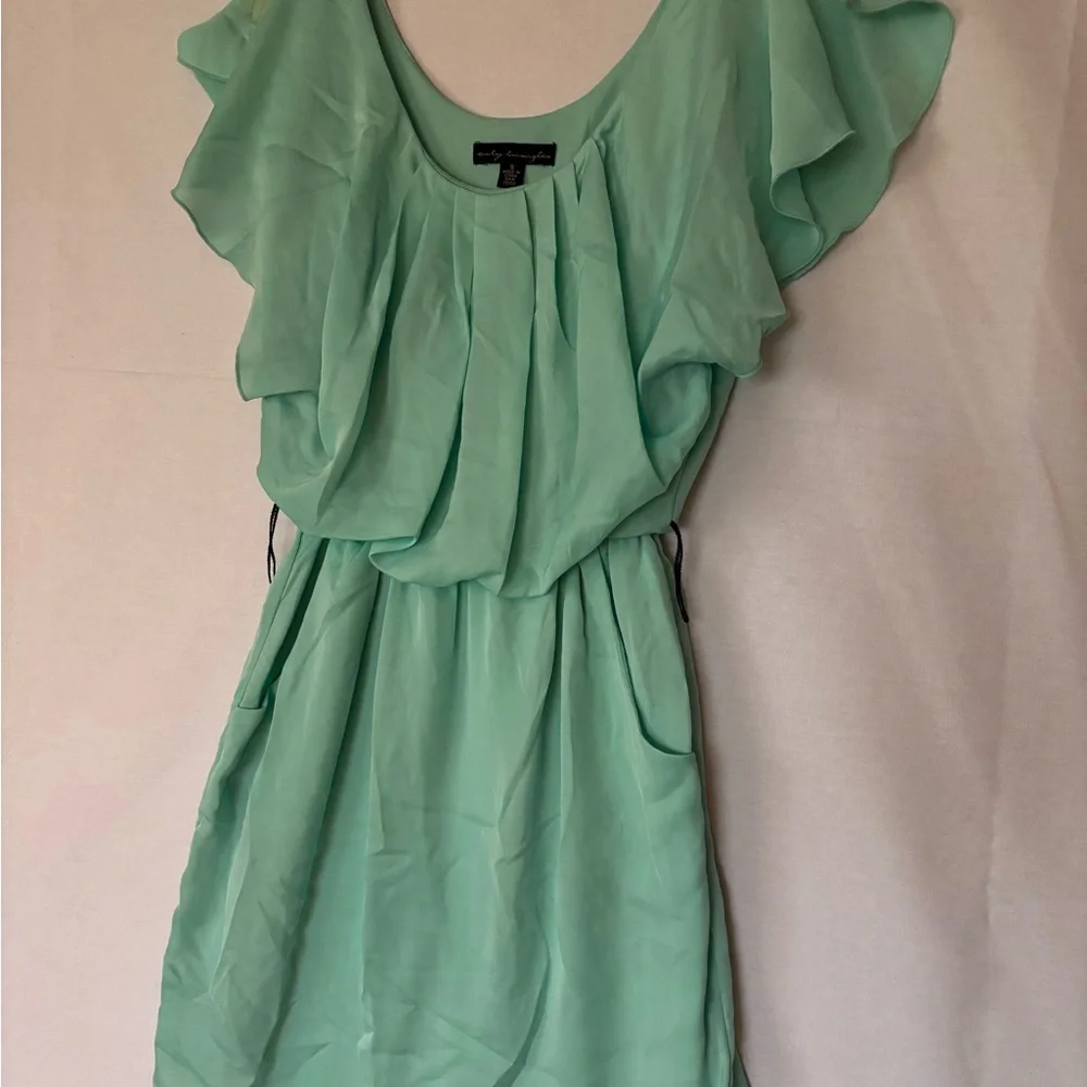 Mint Green Ruffle Dress - Picture 1 of 7
